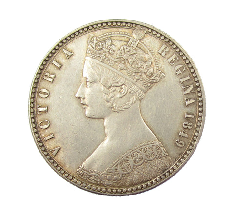 Victoria 1849 Godless Florin - EF