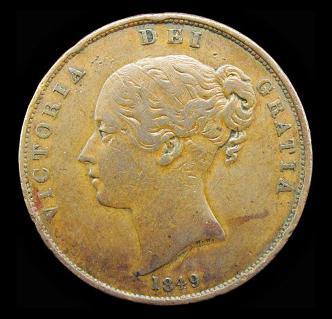Victoria 1849 Penny - aVF
