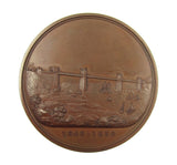 1850 Britannia Tubular Bridge 58mm Stephenson Medal - By Wyon