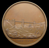 1850 Britannia Tubular Bridge 58mm Stephenson Medal - By Wyon