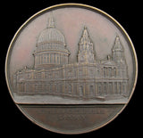 c.1855 St Paul's Cathedral 59mm Medal - By Wiener