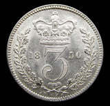 Victoria 1850 Threepence - EF
