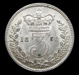 Victoria 1850 Threepence - EF