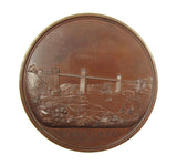 1850 Britannia Tubular Bridge 58mm Stephenson Medal - By Wyon