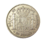 Spain 1851 Isabel II 20 Reales - VF