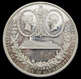 1851 Great Exhibition Of Industry 74mm White Metal Medal - By Ottley