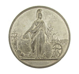 1851 Great Exhibition Of Industry 74mm White Metal Medal - By Ottley