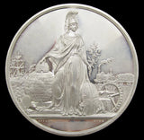 1851 Great Exhibition Of Industry 74mm White Metal Medal - By Ottley