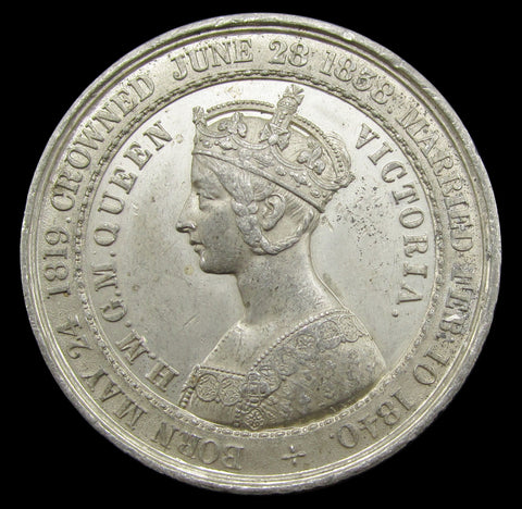 1851 Great Exhibition 38mm White Metal Medal - By Allen & Moore