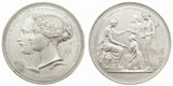 1851 Great Exhibition Prize Medal By Wyon - Struck In White Metal