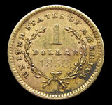 USA 1853 Liberty Head Gold Dollar - NVF