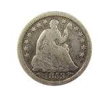 USA 1853 Seated Liberty Half Dime - GF