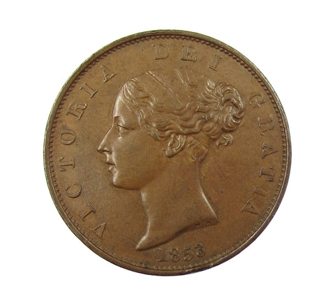 Victoria 1853 Halfpenny - EF