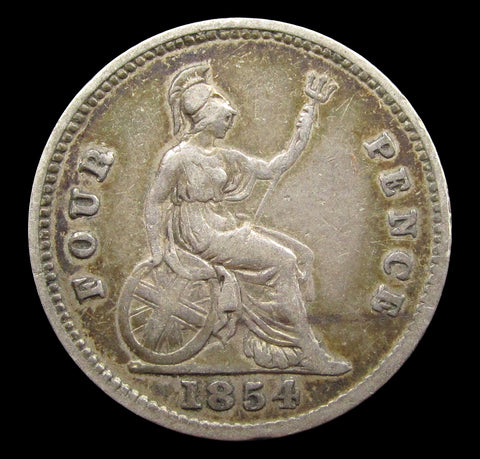 Victoria 1854 Groat - Fine