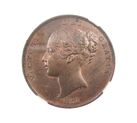 Victoria 1854 Penny - NGC MS64RB