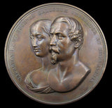 1855 Napoleon III Visit To London 77mm Medal - By Wyon