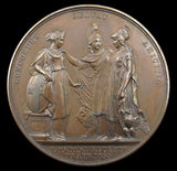 1855 Napoleon III Visit To London 77mm Medal - By Wyon