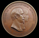 1855 Visit Of Victoria & Albert To France 41mm Medal - By Wyon