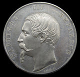France 1855 Napoleon III Universal Exposition 50mm WM Medal - Cased