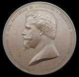 1855 Victor Emmanuel II Visit To The City Of London 76mm Medal - By Wyon