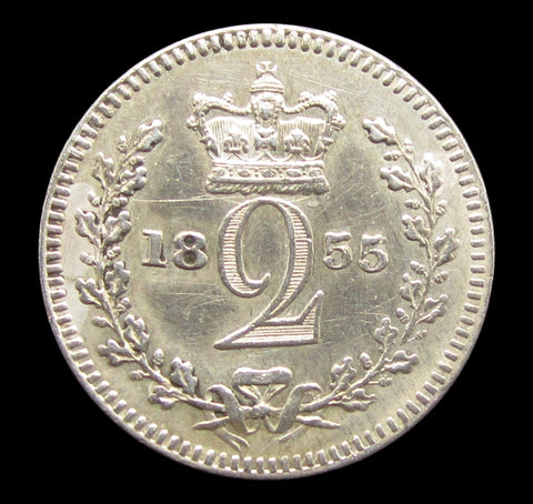 Victoria 1855 Maundy Twopence - VF