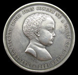 France 1856 Baptism Of Prince Napoleon Eugene 50mm Medal - Cased