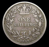 Victoria 1857 Shilling - Inverted G For D - Extremely Rare