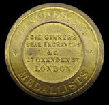 1857 Exhibition Of Art Treasures 41mm White Metal Medal - In Brass Shells