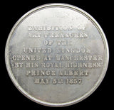 1857 Exhibition Of Art Treasures 41mm White Metal Medal - In Brass Shells