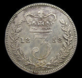Victoria 1858 Threepence - EF