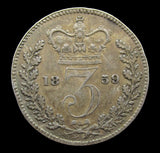 Victoria 1859 Threepence - GF