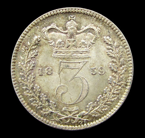 Victoria 1859 Threepence - GEF