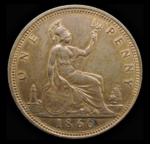 Victoria 1860 Penny - Freeman 10 - A/UNC