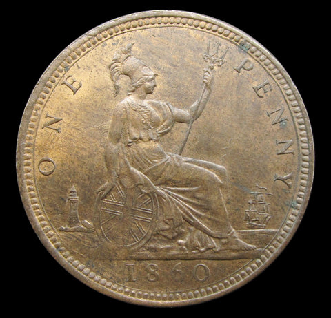Victoria 1860 Penny - Freeman 13 - EF