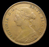 Victoria 1860 Halfpenny - Freeman 261 - EF