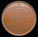 1860 Victoria Review Of Volunteer Riflemen 38mm Medal - By Moore