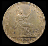 Victoria 1860 Penny - N/Z Error - EF