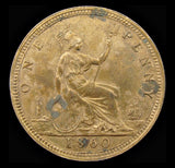 Victoria 1860 Penny - Triple Struck F - GVF