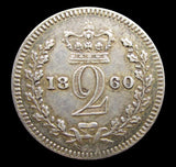 Victoria 1860 Maundy Twopence - NEF