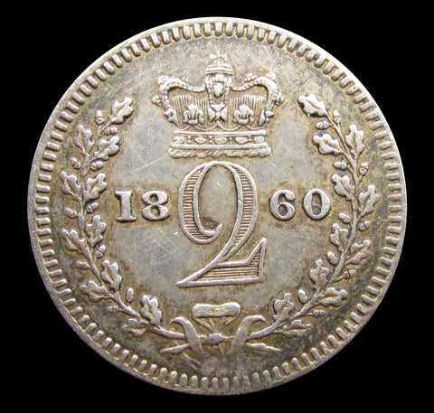 Victoria 1860 Maundy Twopence - NEF