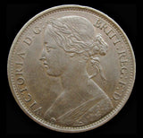 Victoria 1861 Penny - D Over D In D:G - NEF