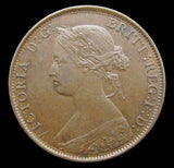 Victoria 1861 Halfpenny - Freeman 279 - GVF