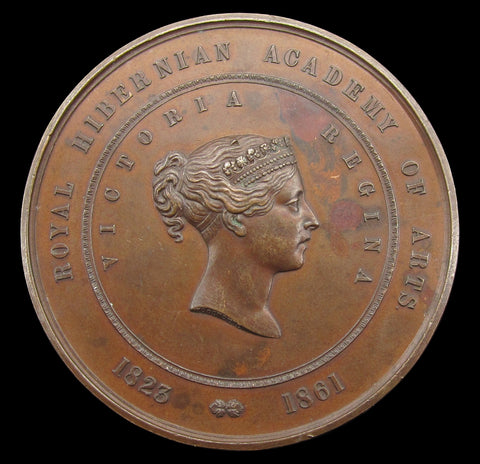 1861 Royal Hibernia Academy Of Arts 64mm Bronze Medal
