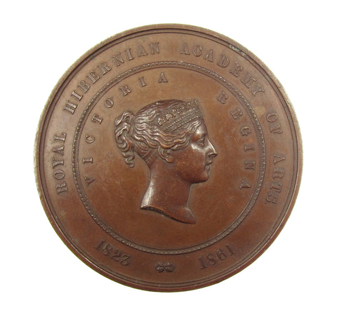 1861 Royal Hibernia Academy Of Arts 64mm Bronze Medal