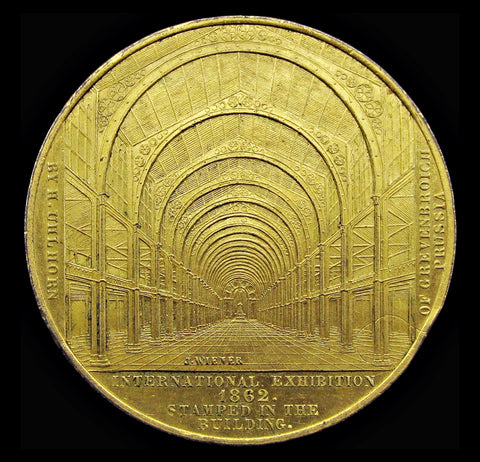 1862 International Exhibition Prince Albert Gilt Bronze Medal - By Wiener