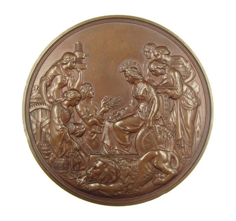 1862 International Exhibition 77mm Prize Medal - By Wyon