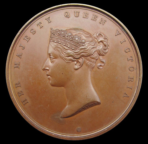 1862 International Exhibition 'For Services' 55mm Medal - By Wyon
