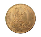Victoria 1862 Halfpenny - UNC
