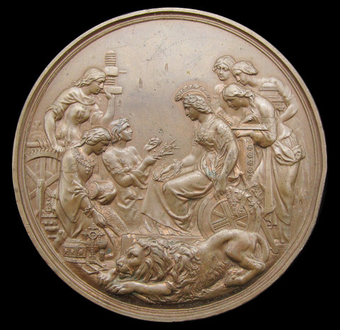 1862 International Exhibition 77mm Juror Medal - By Wyon