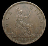 Victoria 1862 Penny - GVF